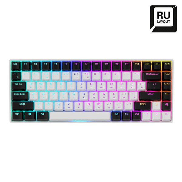 SHARKOON SKILLER SGK50 S3 weiß, RU-Layout, Gateron Yellow 4044951039678