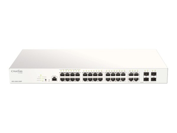 D-LINK Nuclias Cloud Managed 28-Port Layer2 PoE+ Gigabit Switch DBS-2000-28MP