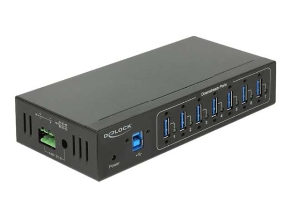 DELOCK Externer Industrie Hub 7 x USB 3.0 Typ-A 63311