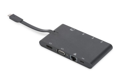 DIGITUS DA-70865 USB 3.1 (3.1 Gen 2) Type-C Schwarz Notebook-Dockingstation & Portreplikator