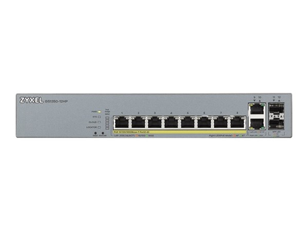 ZYXEL Switch 12x GS1350-12HP PoE long range 130W GS1350-12HP-EU0101F