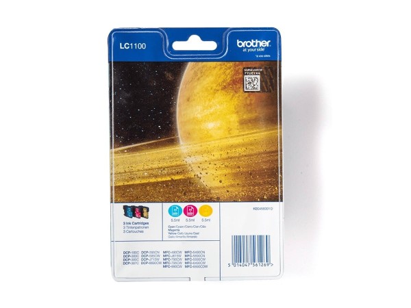 BROTHER BROTHER LC1100RBWBP Blister Pack Rainbow