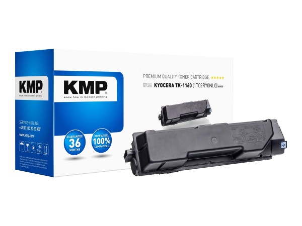 KMP KMP Tonerkartusche ersetzt Kyocera TK1160 (1T02RY0NL0)