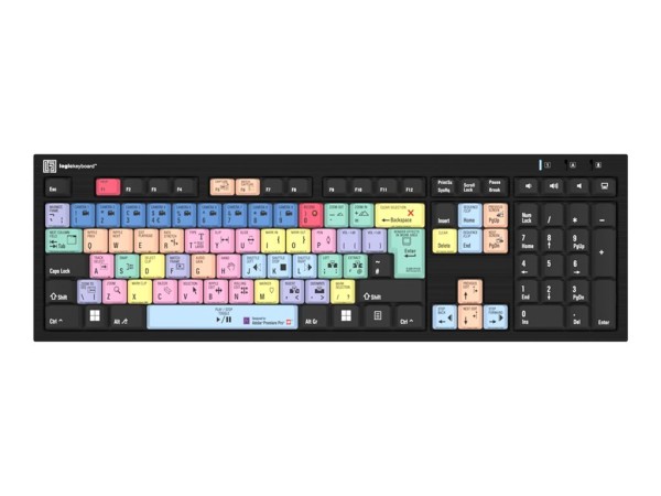 LOGIC-KEYBOARD Adobe Premiere Pro CC - Full-size (100%) - Verkabelt - USB - LKB-PPROCC-BJPU-UK
