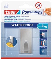 tesa Powerstrips Haken WATERPROOF Large Metall, rechteckig