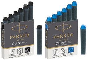 PARKER Tintenpatronen QUINKmini, blau, auswaschbar