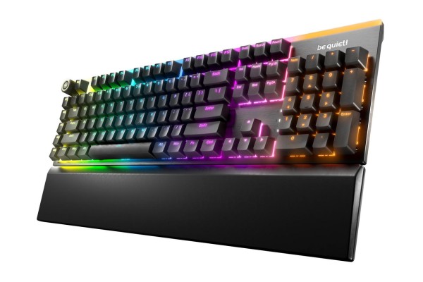 BE QUIET BE QUIET ! Light Mount Keyboard Silent Tactile Switches US-ANSI layout 3D Media Wheel ARGB