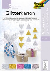 folia Glitterkarton "GROB", 174 x 245 mm, 300 g/qm