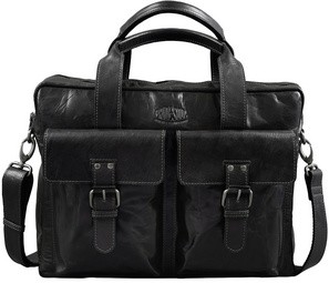 PRIDE&SOUL Notebook-Tasche "REAL ME", Leder, schwarz