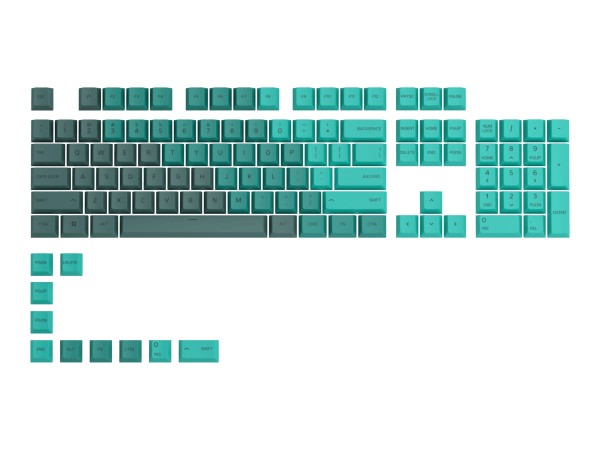 GLORIOUS GLORIOUS GPBT Keycaps - 114 PBT Tastenkappen, ANSI, US-Layout, Rain Forest (GLO-KC-GPBT-RF)