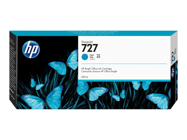 HP HP 727 Dye Based Cyan DesignJet Tintenpatrone
