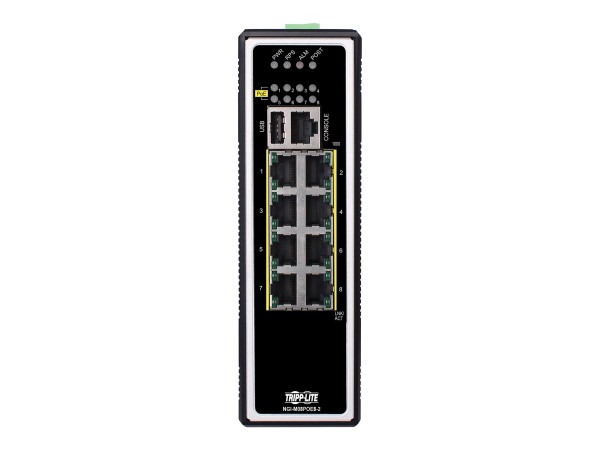 EATON TRIPPLITE 8-Port Managed Industrial Gigabit Ethernet Switch - Layer 2 NGI-M08POE8-L2