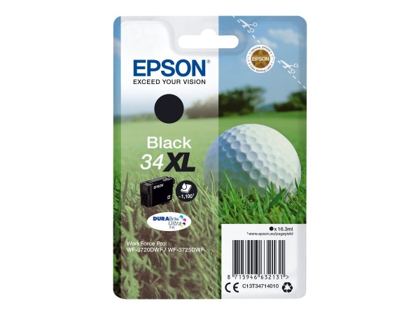 EPSON 34XL XL Schwarz Tintenpatrone C13T34714010