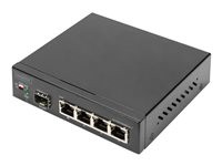 ASSMANN ASSMANN DIGITUS DIGITUS 4-Port Gigabit Network Switch, 1 SFP Uplinks