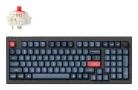 KEYCHRON KEYCHRON V5 Max (schwarz/blaugrau, DE-Layout, Gateron Jupiter Red, Hot-Swap, RGB)