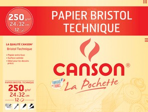 CANSON Zeichenpapier Bristol, 240 x 320 mm, 250 g/qm