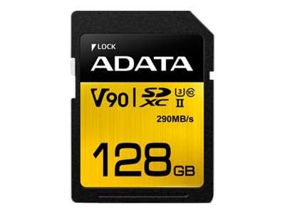 A-DATA SDXC UHS-II CL10 U3 128GB SD V90 4K/8K ASDX128GUII3CL10-C