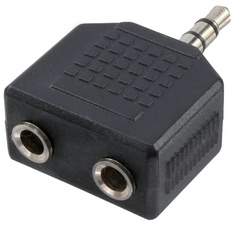 LogiLink Audioadapter 3 5 mm Klinkenstecker - 2x 3 5 mm