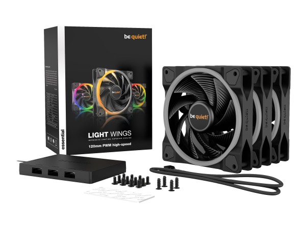 BE QUIET Lüfter be quiet! 120*120*25 Light Wings PWM high-speed (3x) BL077