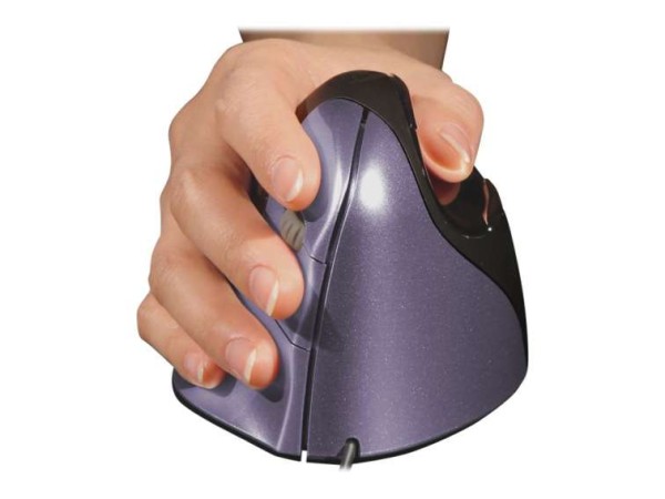 Evoluent VerticalMouse 4 Small, für Rechtshänder, USB, violett / schwarz VM4S
