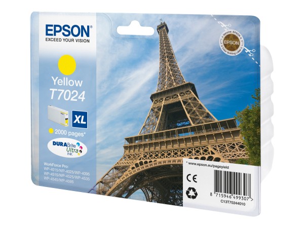 EPSON T7024 Größe XL Gelb Tintenpatrone C13T70244010