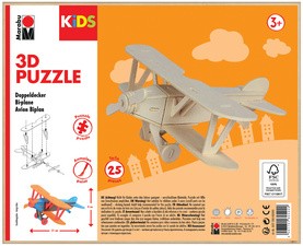 Marabu KiDS 3D Puzzle "Flugzeug Doppeldecker", 25 Teile