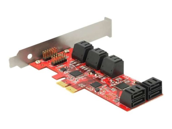 DeLOCK PCIe SATA 6Gb/s 10x intern Low Profile 89384