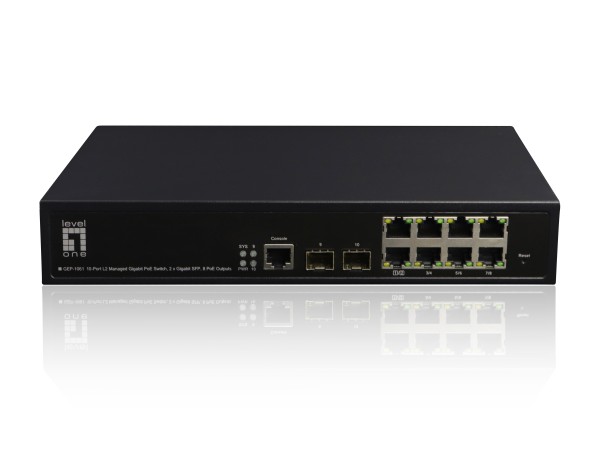 LEVELONE Switch 10x GE GEP-1061 2xGSFP 125W 8xPoE GEP-1061NEUEVERSION