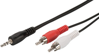 DIGITUS Audiokabel, 2 x Cinchstecker - Klinkenstecker, 5,0 m