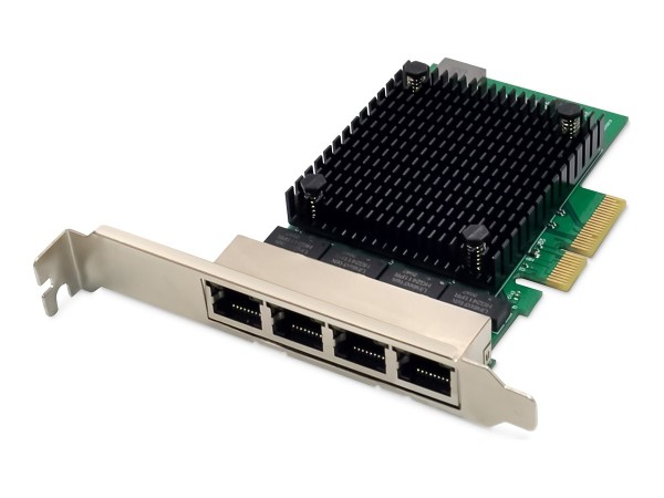 DIGITUS DIGITUS Netzwerkkarte 4Port RJ45 RTL8125B 2,5GBits ServerNIC