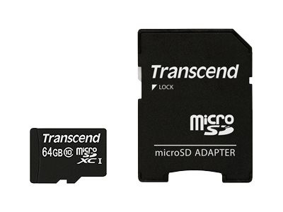 TRANSCEND TRANSCEND SD microSD Card 64GB Transcend SDXC Class10 w/adapter