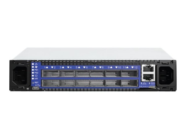 MELLANOX MELLANOX SwitchX®-2 based FDR InfiniBand 1U Switch, 12 QSFP+ ports, 2 Power Supplies (AC), PPC460,