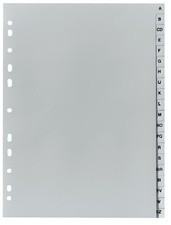 herlitz Kunststoff-Register, A-Z, A4 Überbreite, 20-teilig