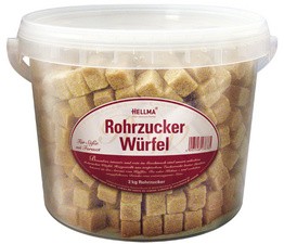 HELLMA Rohrzucker-Würfel, im Eimer