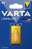 VARTA Alkaline Batterie Longlife, E-Block (6LR61/6LP3146)