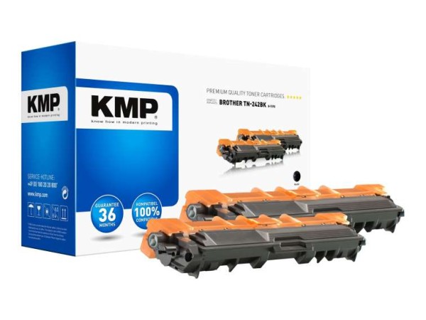 KMP Doublepack B T57D 2er Pack Schwarz Tonerpatrone 1248,0021