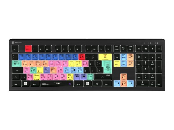 LOGIC-KEYBOARD LOGIC-KEYBOARD Adobe Premiere Pro CC Kabelgebunden Tastatur Deutsch, QWERTZ Schwarz