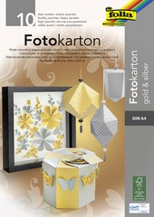 folia Fotokartonblock, DIN A4, 300 g/qm, gold und silber