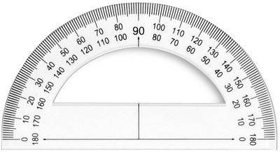 Wonday Halb-Winkelmesser 180 Grad, 120 mm, aus Kunstoff