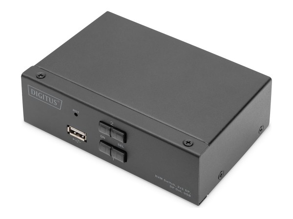 DIGITUS KVM Switch, 4K60HZ, 2x1 DP in, 1x DP USB out DS-12851