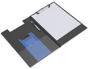 RAPESCO Klemmbrett-Mappe, DIN A4, PVC-Folie, schwarz