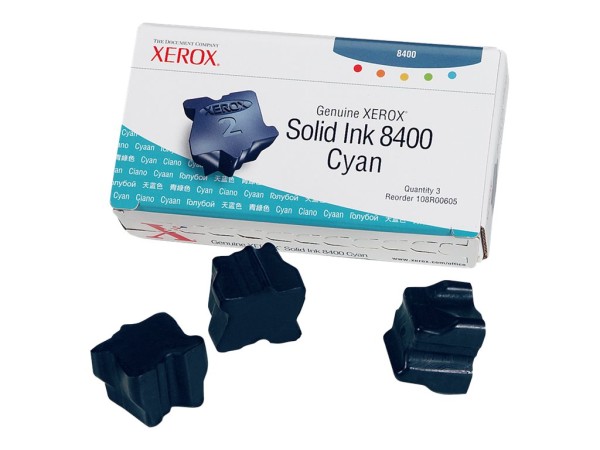 XEROX Phaser 8400 3 Cyan feste Tinten 108R00605