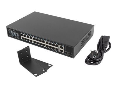 LANBERG LANBERG Switch 24X 100MB DSP+/2X Combo Rack 19" 250W