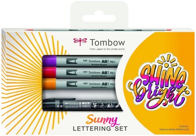 Tombow Sunny Lettering-Set, 5-teilig