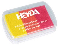 HEYDA Stempelkissen 3-Color, limone/hellgrün/dunkelgrün