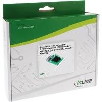 INTOS ELECTRONIC INTOS ELECTRONIC InLine® Schnittstellenkarte, 4x SATA 6Gb/s Controller, PCIe 2.0 (PCI-Express)