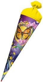 ROTH Schultüte "Schmetterling", rund, 700 mm, mit Effekt