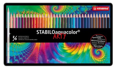 STABILO Aquarell-Buntstift aquacolor "ARTY", 36er Metalletui