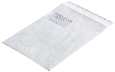 Tyvek Versandtaschen C5, mit Fenster, 55 g/qm, weiß