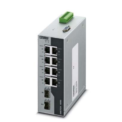 PHOENIX CONTACT PHOENIX CONTACT Industrial Ethernet Switch FL SWITCH 4008T-2SFP Anzahl LWL Ports: 2 Anzahl Etherne
